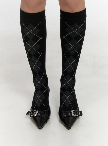 argyle-cotton-long-socks-cn415