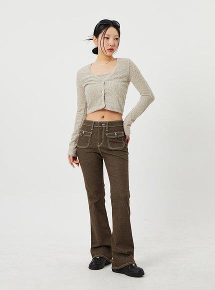 Twin Pocket Bootcut Pants CF328