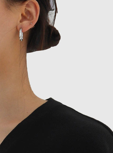 Square Shaped Mini Hoop Earrings CA10