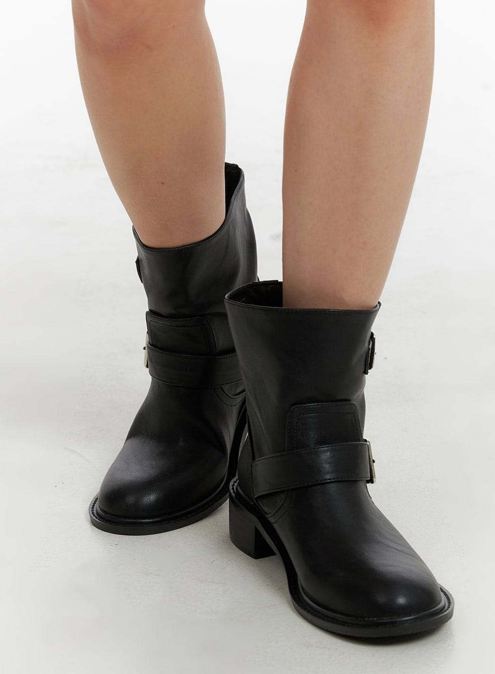 faux-leather-buckle-boots-cm427