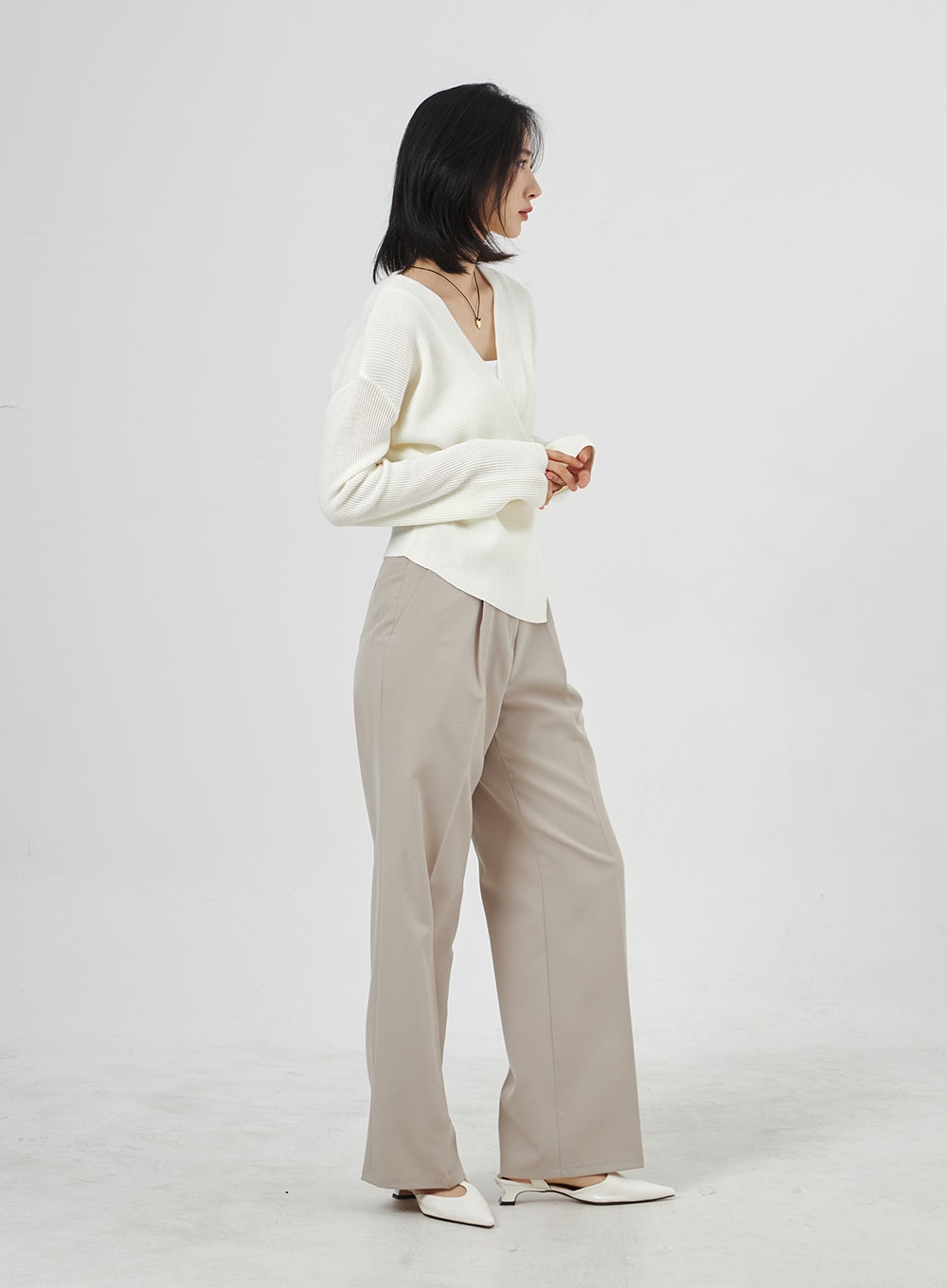 Wide Basic Tailored Pants OA307