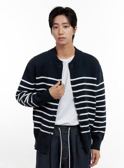 mens-buttoned-round-neck-striped-cardigan-in401