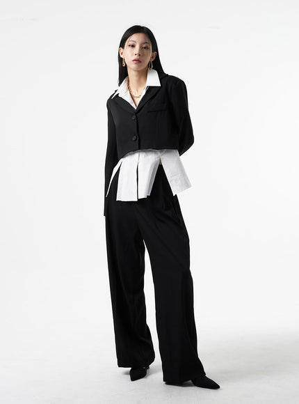 Jacket And Tailored Pants Set IA325