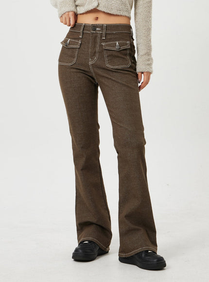 Twin Pocket Bootcut Pants CF328