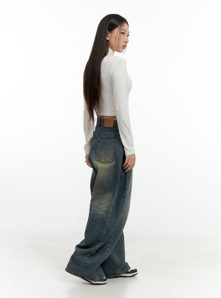 kylie-pintuck-washed-denim-baggy-jeans-cn412