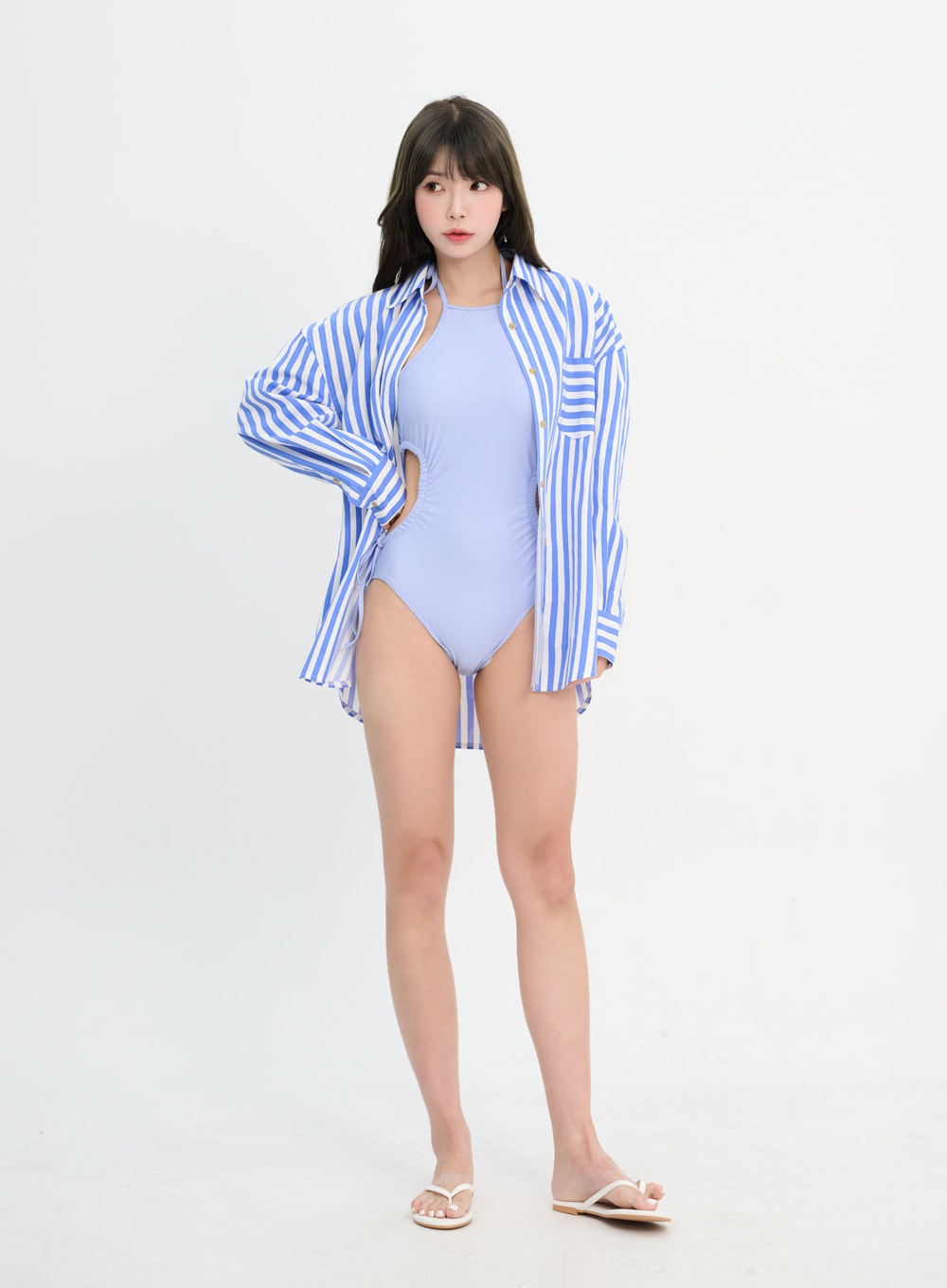 Stripe Oversized Shirt IM302