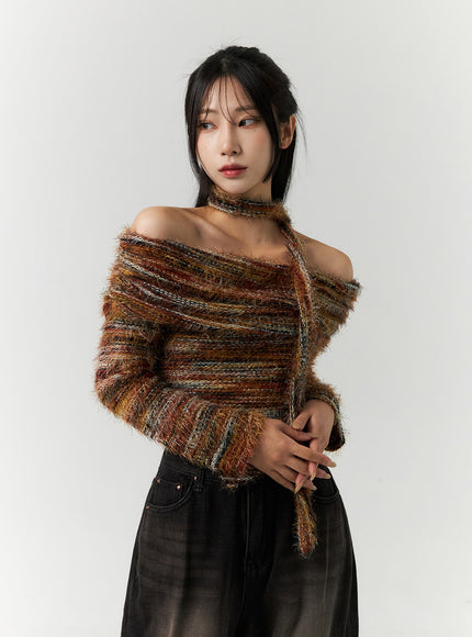 asymmetrical-off-shoulder-knit-sweater-with-scarf-cn320