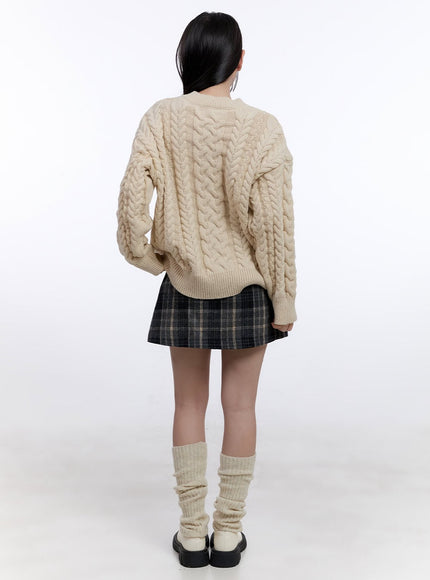 Cozy Cable-Knit Oversized Sweater CJ513