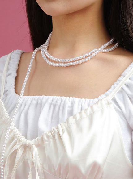 Layred Pearl Drop Necklace CY23