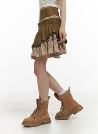 double-layer-skirt-with-belt-ca426