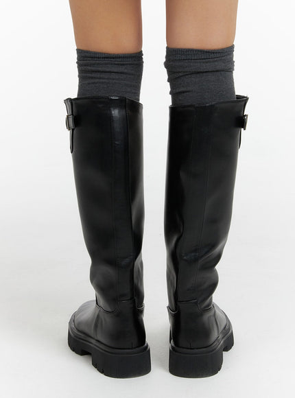 basic-faux-leather-buckle-knee-high-boots-cf416