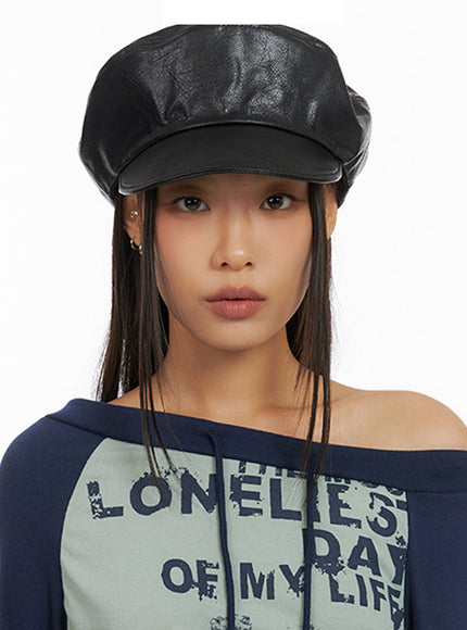 leather-beret-hat-is427