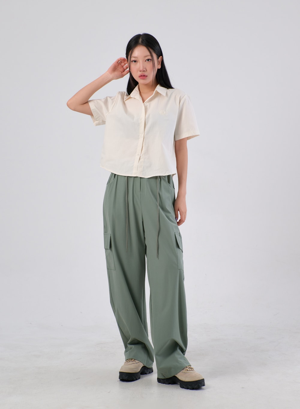 Cropped Oversized Shirt IA304