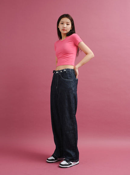 Summer Wide Leg Denim Pants CY25