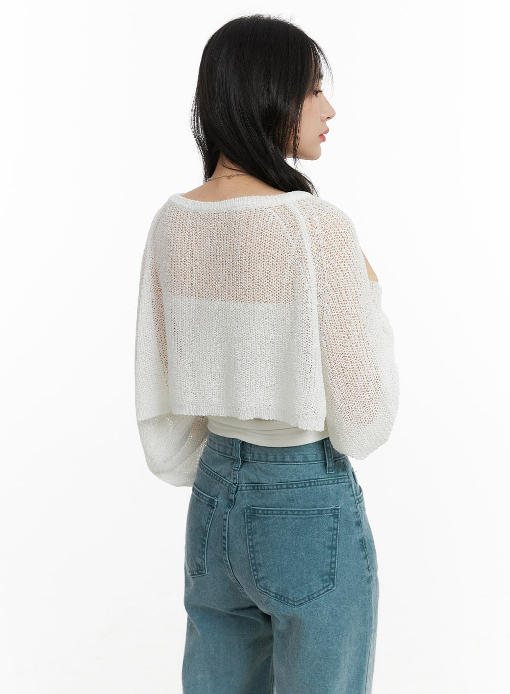 hollow-out-knit-bolero-om412