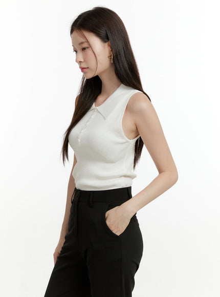 buttoned-collar-sleeveless-top-ol423