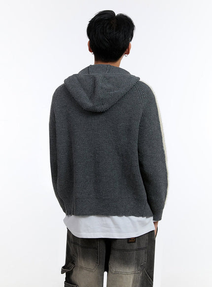 mens-striped-double-zipper-knit-hoodie-io428