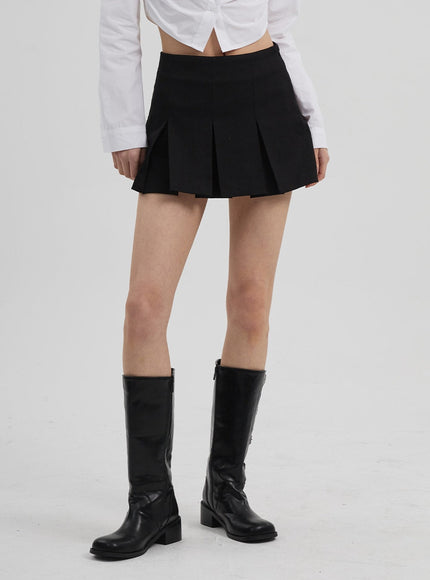 Mid-Rise Pleated Mini Skirt CF308