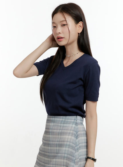 v-neck-short-sleeve-knit-top-ol423