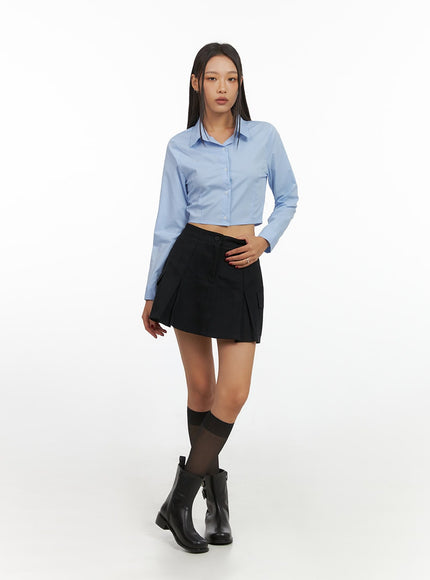 pocket-pleated-cargo-mini-skirt-is427