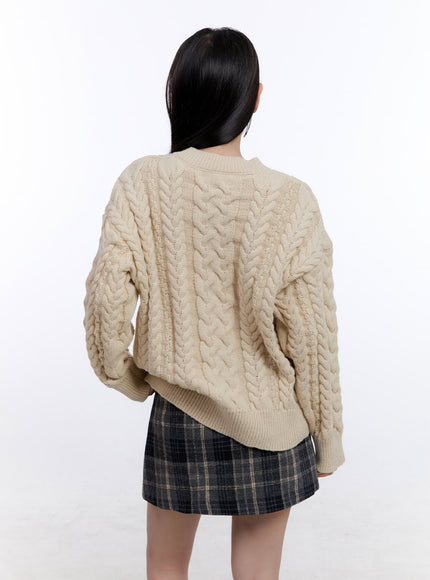 Cozy Cable-Knit Oversized Sweater CJ513