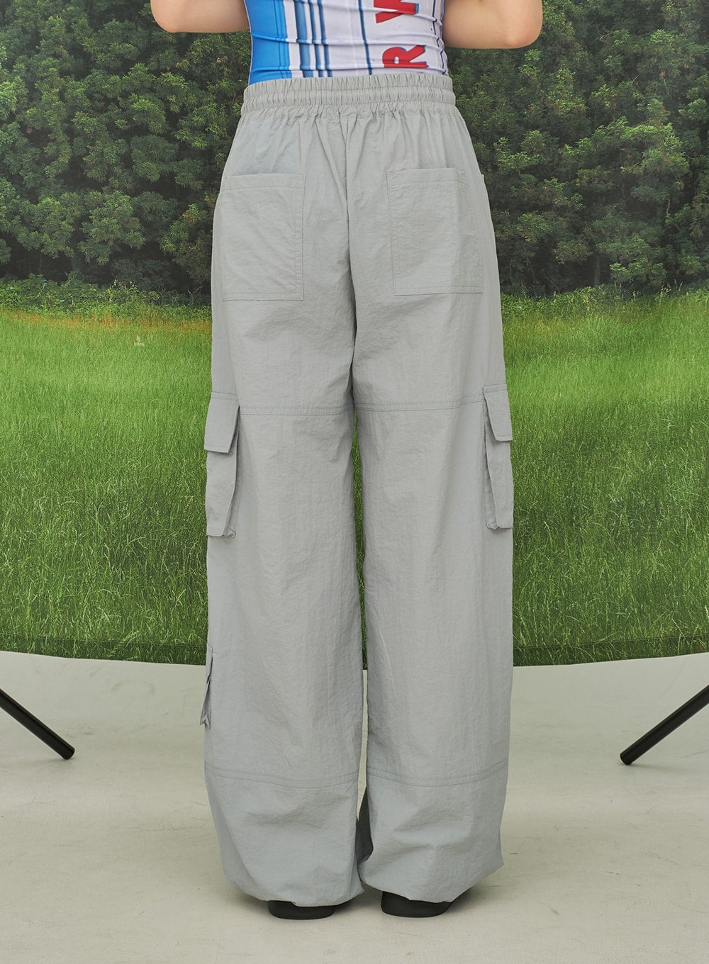 Nylon Oversized Cargo Pants CY26