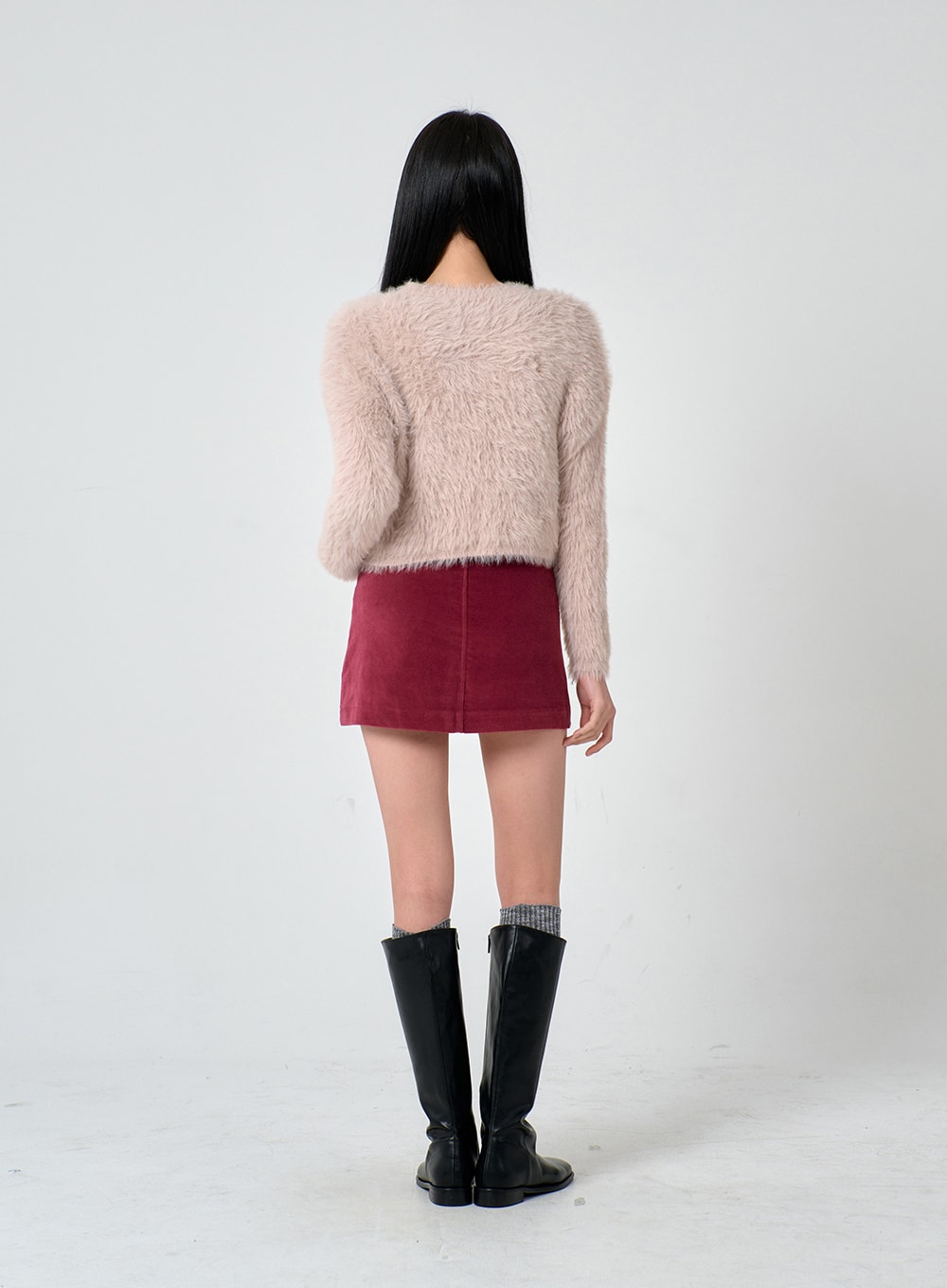 Faux Fur Crop Knit OD02