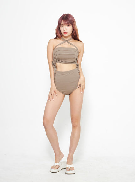 Ruched Side Bikini Set IA312