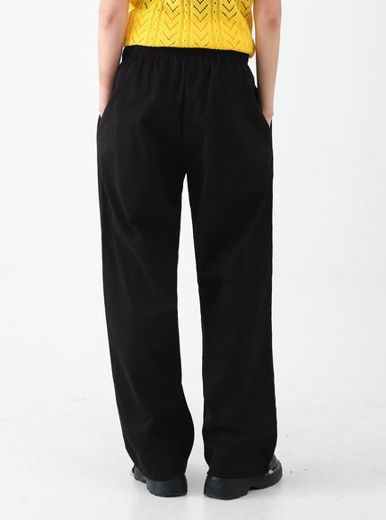 Drawstring Waist Detail Wide Leg Sweats CA27