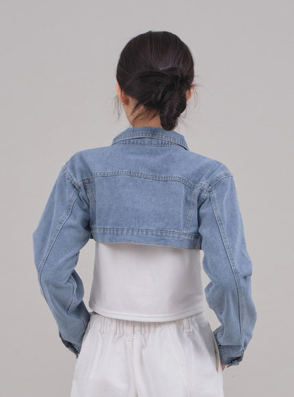 Denim Cropped Bolero Jacket C2701