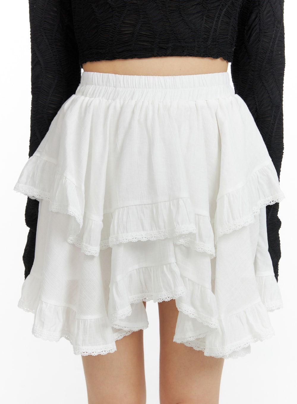 frill-banded-lace-mini-skirt-cf422