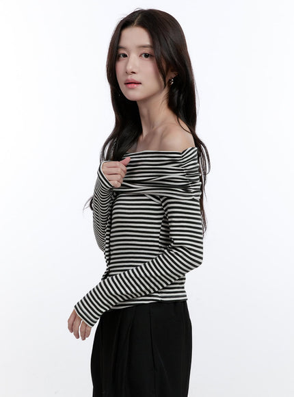 slim-fit-off-shoulder-striped-blouse-on418