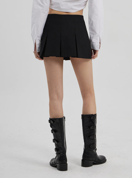 Mid-Rise Pleated Mini Skirt CF308