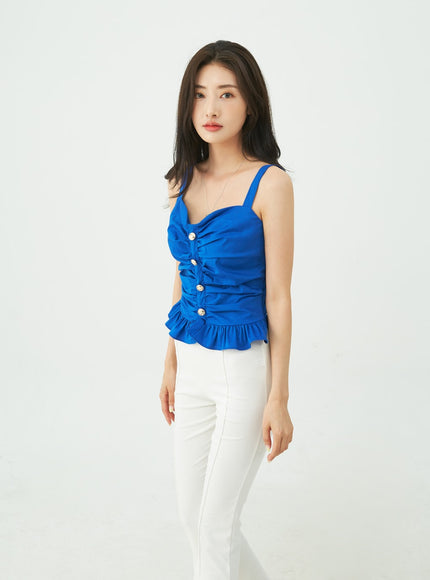 Boot-Cut Slit Banded Pants IU5