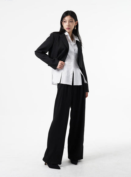 Jacket And Tailored Pants Set IA325