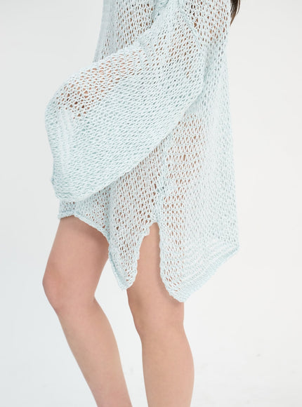 Mesh Cover-Up Sweater IM302