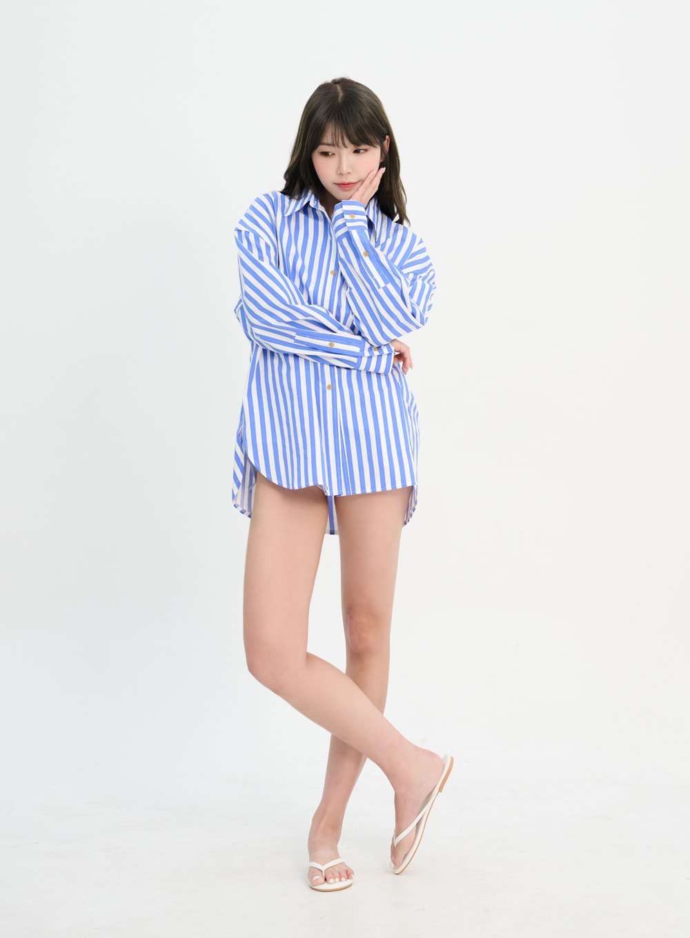 Stripe Oversized Shirt IM302