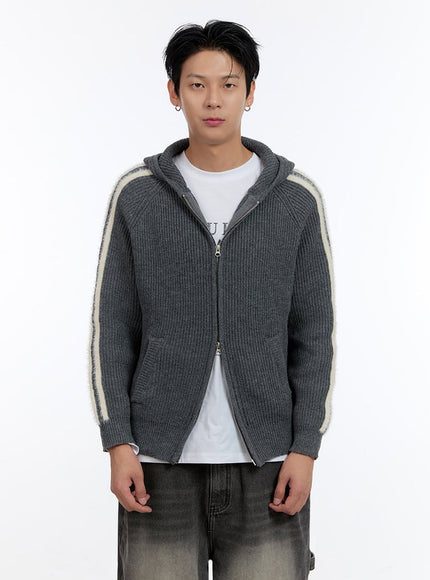 mens-striped-double-zipper-knit-hoodie-io428