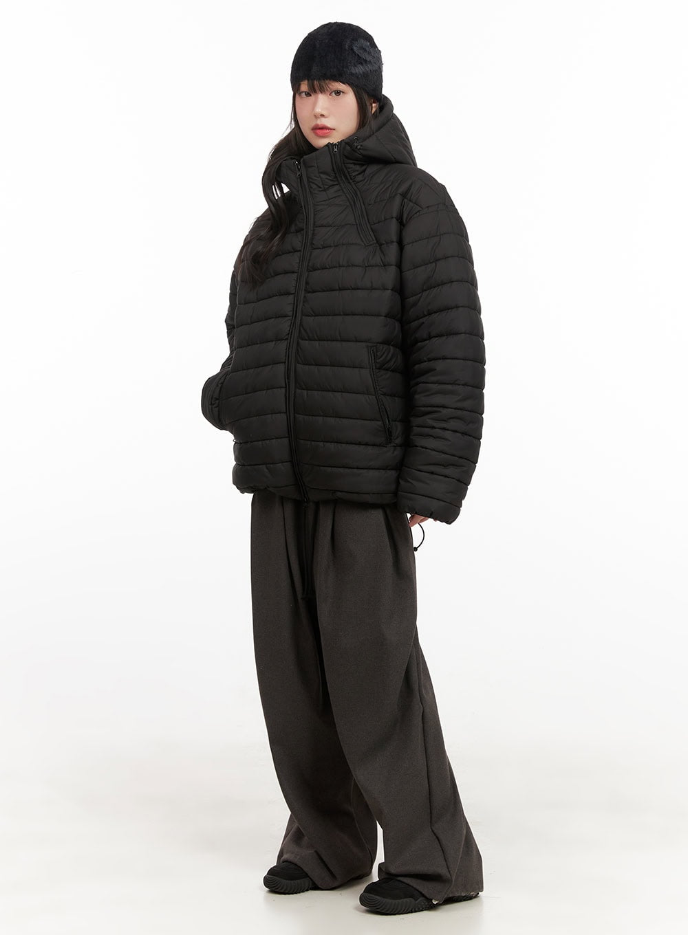 Oversized Hooded Puffer Jacket CJ501