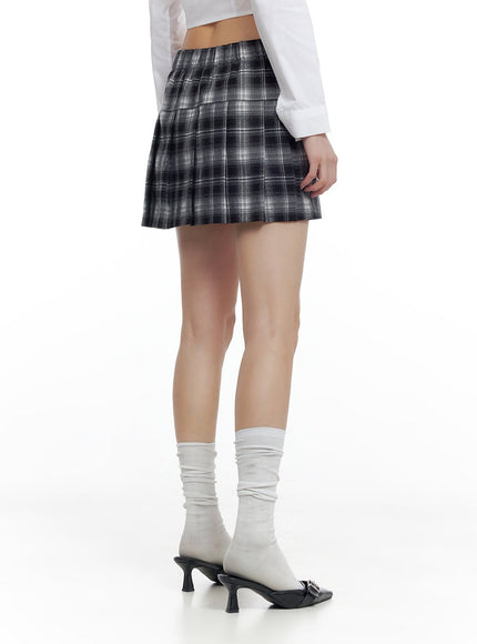 pleated-plaid-mini-skirt-co426