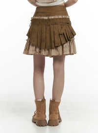 double-layer-skirt-with-belt-ca426