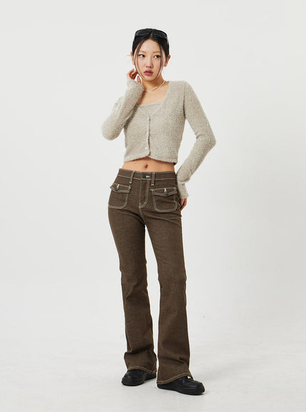 Twin Pocket Bootcut Pants CF328