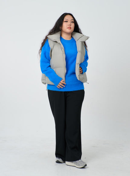 Plus Zipper Puffer Vest ID27