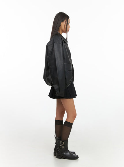 zip-up-oversize-leather-jacket-is427