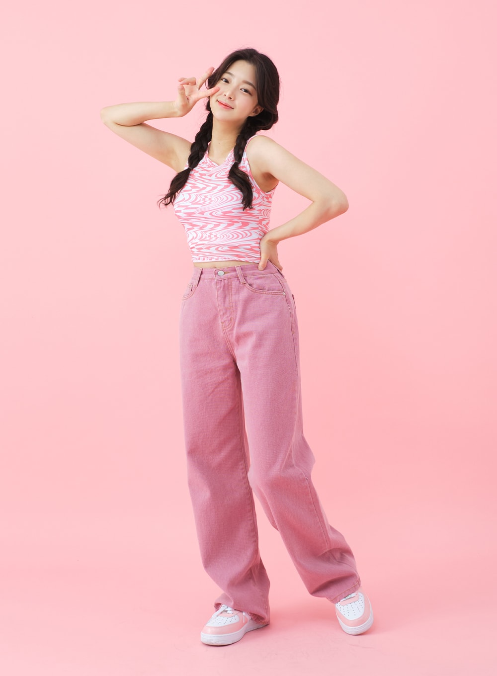 Deep Colored Wide Cotton Pants BJ28