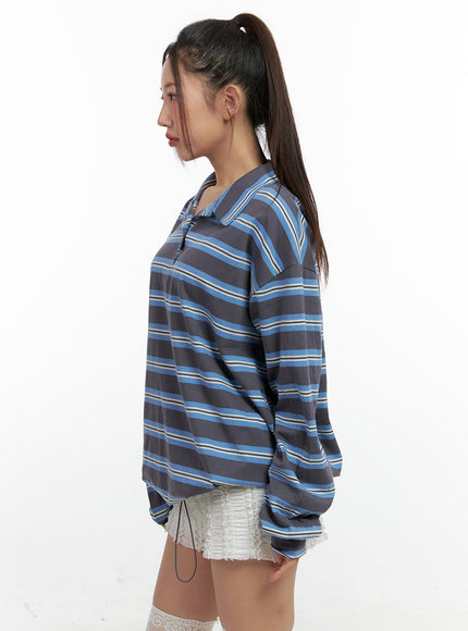 stripe-buttoned-collar-tshirt-cn412