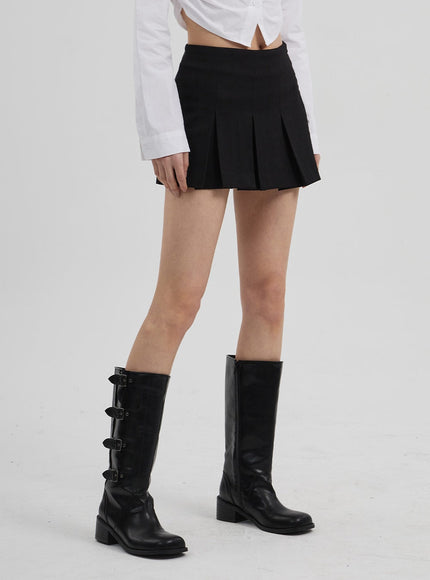 Mid-Rise Pleated Mini Skirt CF308