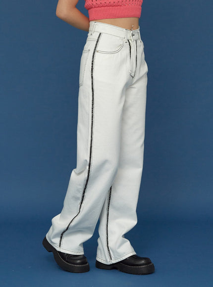 Stich Wide Pants CG03