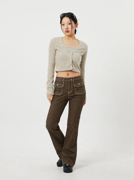 Twin Pocket Bootcut Pants CF328