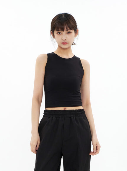 Round Neck Cropped Tank Top CA05